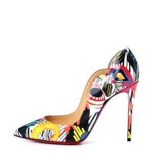 AUTHENTIC BRAND NEW- CHRISTIAN LOUBOUTIN Patent Sapeur Hot Chick 100 Pumps